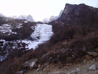 frozen falls near Namche